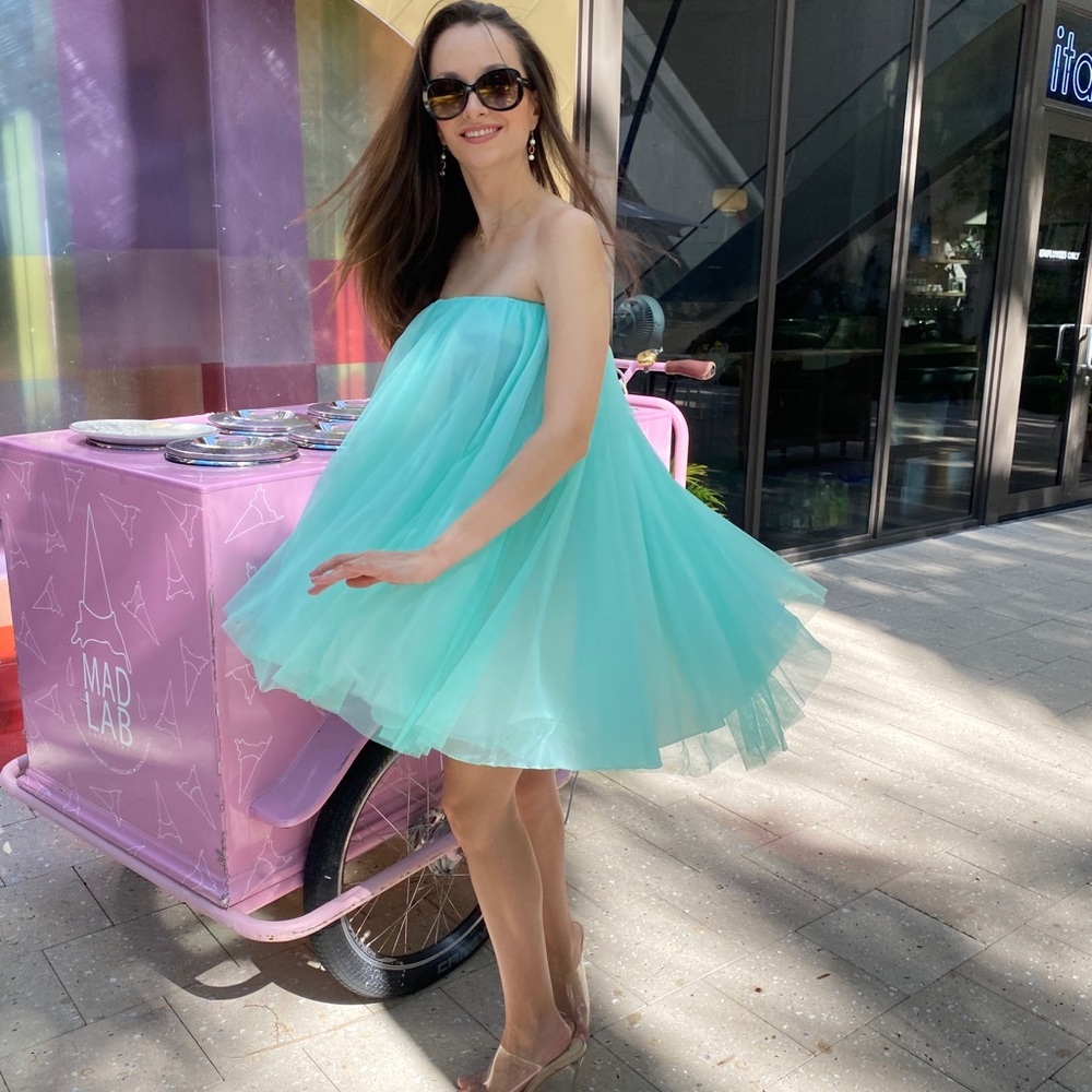 NWT - Midi Mint Tulle Tutu Skirt - Picture 12 of 14